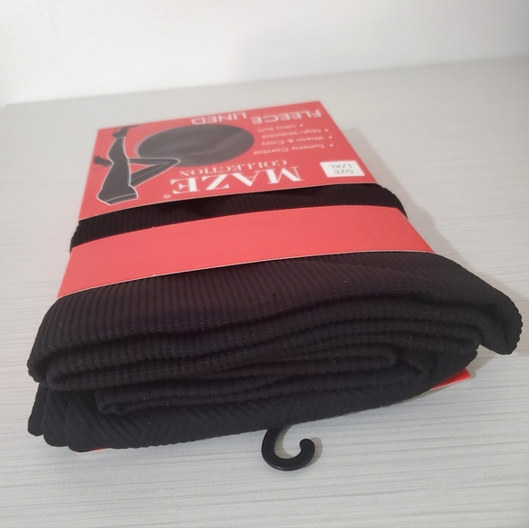 New Maze Collection Black Fleece lined legging for Women's - Picture 2 of 8